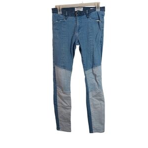 FRAME Ladies Multi Patch Color Block Denim Low Rise Skinny Jeans- size waist 29
